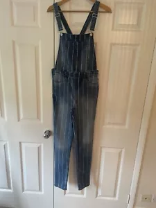 H&M Stripe Skinny Dungarees 12/14 - Imagen 1 de 3