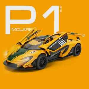1:32 McLaren P1 GTR Diecast Model Cars Pull Back Light&Sound Toy Gifts For Kids