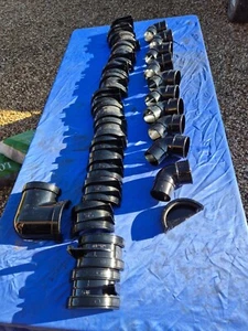 17 Job Lot Roundline Gutter Union 0T005B -112mm Jointing BracketCoupler Black - Picture 1 of 7
