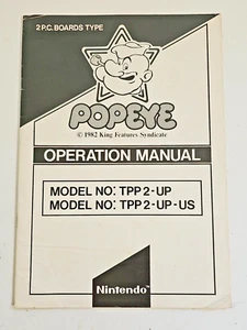 ORIGINAL NINTENDO POPEYE VIDEOJUEGO MANUAL DE OPERACIÓN CON ESQUEMAS TPP2-UP EE. UU. - Imagen 1 de 5