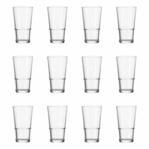 Leonardo Event Stapelbecher 12er Set Longdrinkglas Trinkglas Wasserglas 330 ml