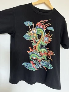 Chinese Dragon Print T-shirt - Vintage Style - Size XL - Picture 1 of 6