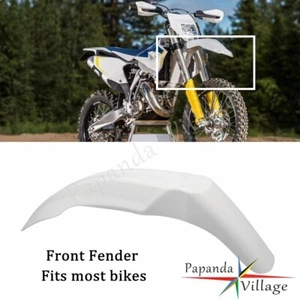 Universal Off-Road Mudguard Front White Fender Cover For Supermoto XR650R Honda - Picture 1 of 4