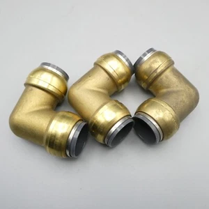 X3 SharkBite 22mm Winkel Winkel Messing Steckverschraubungen 3 Stück 90 Grad Winkel - Bild 1 von 4