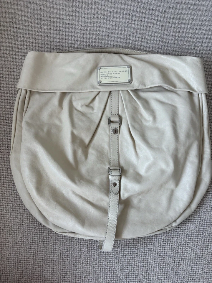 marc by marc jacobs standard supply workwear hobo bag in gray/ white - Image 1 of 4