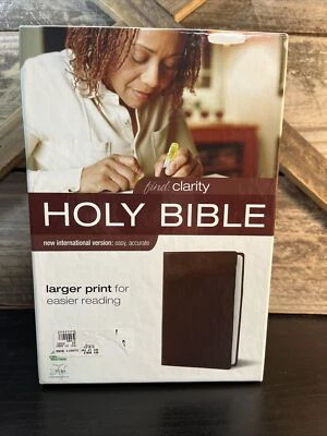 The Holy Bible NIV Large Print Burgundy Italian Duo-Tone Zondervan 2009 - Image 1 of 4
