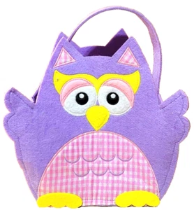 Easter Basket - Purple Felt Owl - Picture 1 of 1