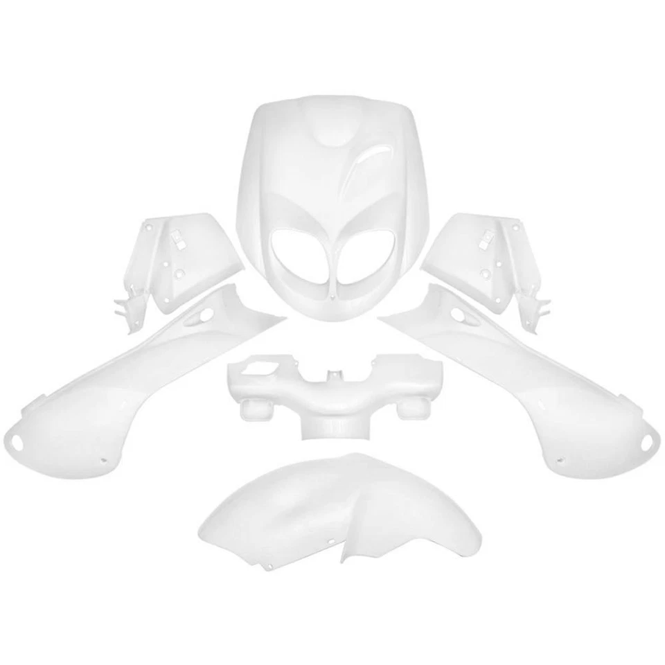 Set 7 Pièces Carénage Blanc Brillant Peugeot 50 Trekker R. R12 A 1998-2003 - Photo 1/1