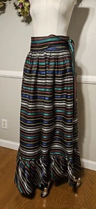 Vintage 1970s Striped Wrap Skirt Ellen Tracy - Picture 1 of 8