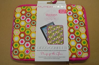 Fashion Nation Macbeth Collection Disco Confetti Neoprene iPad Sleeve - Image 1 of 2