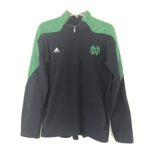 Adidas Notre Dame Fighting Irish Blue Green Youth Size XL 18 1/4 Zip Pullover - Picture 1 of 2