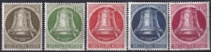 Deutschland Berlin 1952 MiNr 82/86 Liberty Bell Clapper rechts postfrisch ss (2) - Bild 1 von 2