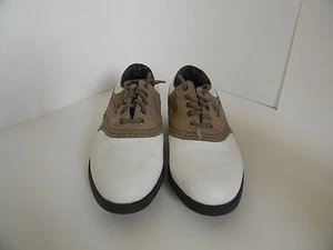 Womens Footjoy Terrains Tan / White Leather Golf Shoes 98308 Size 5M - Picture 1 of 8