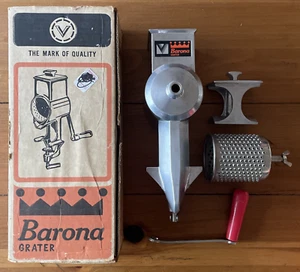 Vintage Barona Rotary Cheese Grater By Vitantonio No. 500 Metal USA w/ Box - Picture 1 of 6