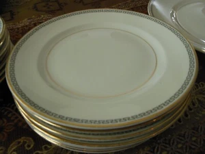 Pope Gosser 8 piatti 10" modello 1114 deco nero chiave oro design anello - Foto 1 di 4