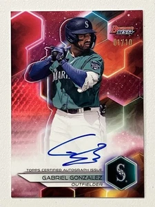 2023 Bowman's Best GABRIEL GONZALEZ Red Refractor Auto RC /10 Twins - Picture 1 of 4