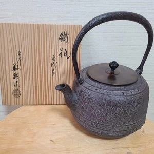 Takahashi Keiten Iron Tetsubin Tea Ceremony Kettle - Picture 1 of 12
