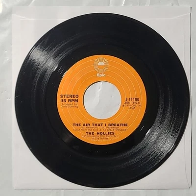 The Hollies ~ The Air That I Breathe/ No More Riders ~ Epic 45 RPM Record - Image 1 of 4