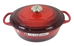 Le Creuset Oval Casserole Dutch Oven Cocotte 5 QT Red Cerise - New Other - Picture 1 of 10
