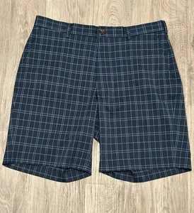 Brooks Brothers St Andrews Links Blue Plaid Golf Shorts Sz 36 - Foto 1 di 4