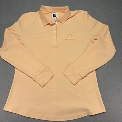 Camisa Foot Joy Adulto Mediana Naranja Rendimiento Golf Manga Larga Informal Para Mujer Foto 1 de 4