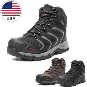 Men Steel Toe Safety Work Boots Waterproof Construction Slip-Resistant Boots - Picture 1 of 29
