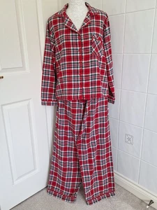 Ladies Boux Avenue Red Tartan Pyjama's Size UK 14 (would probably fit a 12 too) - Picture 1 of 5