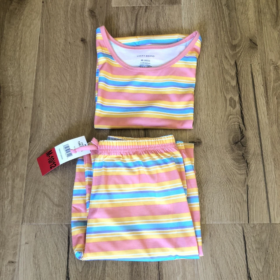 Lucky Brand Girls Sz M 10/12 2 Pieces Lounge Set Pajama Pants & Tank Top NWT - Image 1 of 4