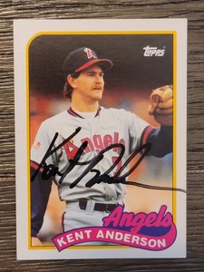 Kent Anderson 1989 Topp Traded #3T Angels IP Rare Autographed Card Vintage AUTO