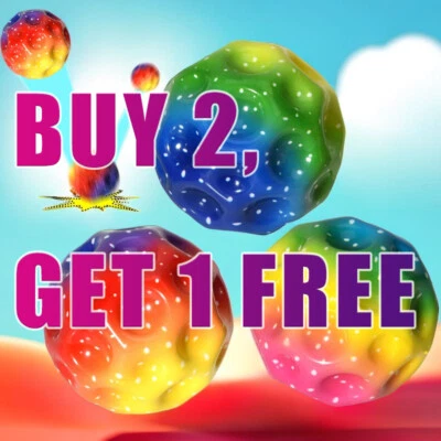 7mm Extreme Space Ball Bounce Moon Ball Fun Kids Sport Outdoor Throw Catch Play - Image 1 of 4