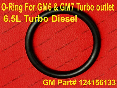 Turbo Outlet O Ring Seal AM General 6.5L GM6 GM7 Gasket 12456133 Intake Manifold - Image 1 of 2