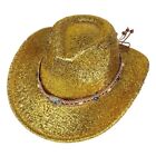 Sparkly Sequined Cowboy Hat Rapper Panama Hat For Wedding Party Wear