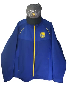 NBA G-III Sports By Carl Banks Golden State Warriors Blue Zip Track Jacket w/Hat - Picture 1 of 9