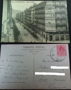 ANTIGUA POSTAL SAN SEBASTIAN CALLE URBIETA GUIPUZCOA POSTCARD POSTKARTE  CC03539 - Bild 1 von 1