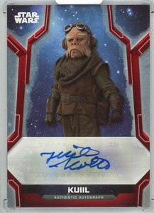 2020 Topps Star Wars Auto 1/1 Holocron Nick Nolte Voice of Kuiil 