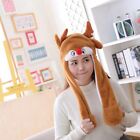 Plush Deer Cap Stuffed Animals Jumping Ears Hat Props Will Move