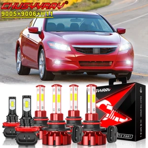 For Honda Accord 2008 2009 2010 2011 2012 LED Headlight High/Low Fog Light Bulbs - Picture 1 of 12