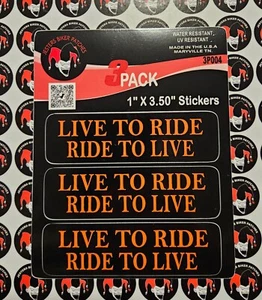 Live to Ride Ride to Live Motorrad Helm Aufkleber 3er Pack Biker Helm Aufkleber - Bild 1 von 1