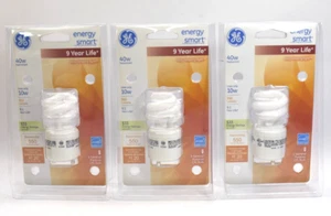 3 Pack GE 76135 Energy Smart Spiral CFL 10-Watt 550-Lumen T3 Spiral Light Bulb - Picture 1 of 4