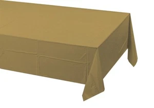 Creative Converting Paper Banquet Table Cover plastic lined, Glittering Gold - Picture 1 of 1