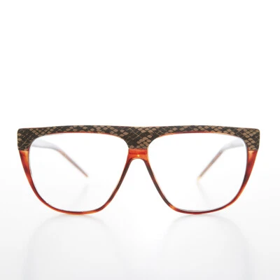 Gafas transparentes de piel de serpiente años 80 tortuga/tostado - cobra Foto 1 de 3