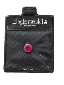 Lindenwold Fine Jewelers Round Cut 1 Ct Red Ruby In Sleeve NOS Made in USA - Picture 1 of 3
