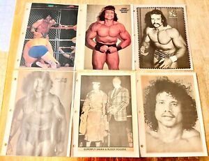 Vintage 70s/80s Lot Of 6 Superfly Jimmy Snuka Pro Wrestling Magazine Photographs