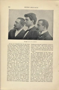 1893 Pietro Mascagni Cavalleria Rusticana Composer Opera History Illustrated - Picture 1 of 2