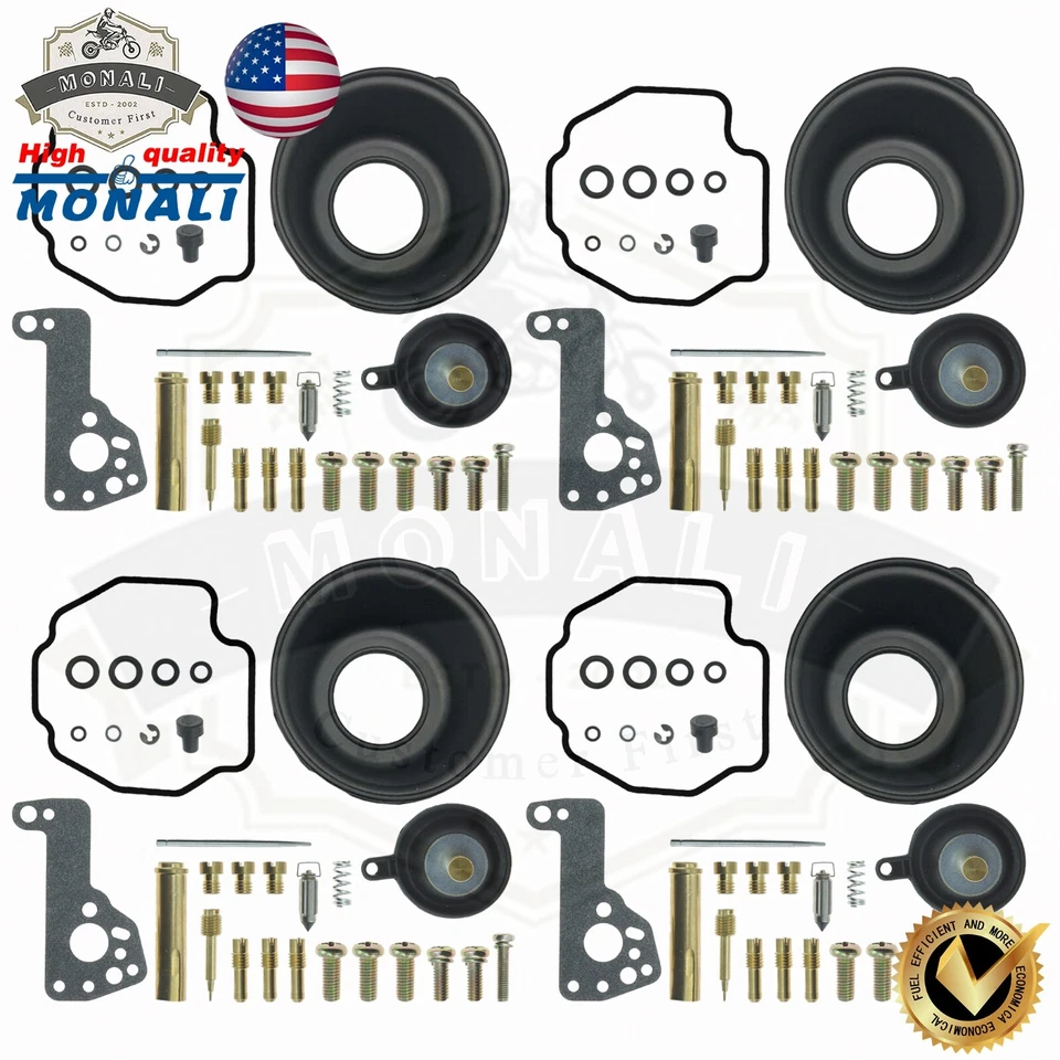 For Yamaha VMX1200 XVZ1300 VMX 1200 XVZ 1300 4X Carburetor Repair Rebuild Kit-US - Image 1 of 4
