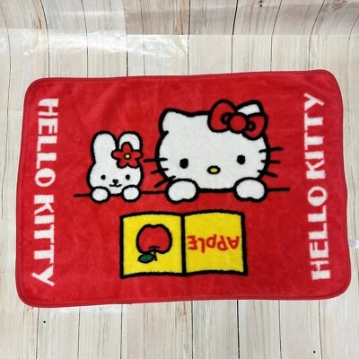 Manta de felpa Hello Kitty Melody Daisy Cathy roja manzana Lux de colección Kawaii Foto 1 de 4