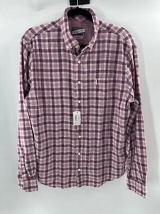 NWT Johnnie O Nelson Checked Button Down Shirt LS Cranberry Red Mens  Sz M $128 - Picture 1 of 9
