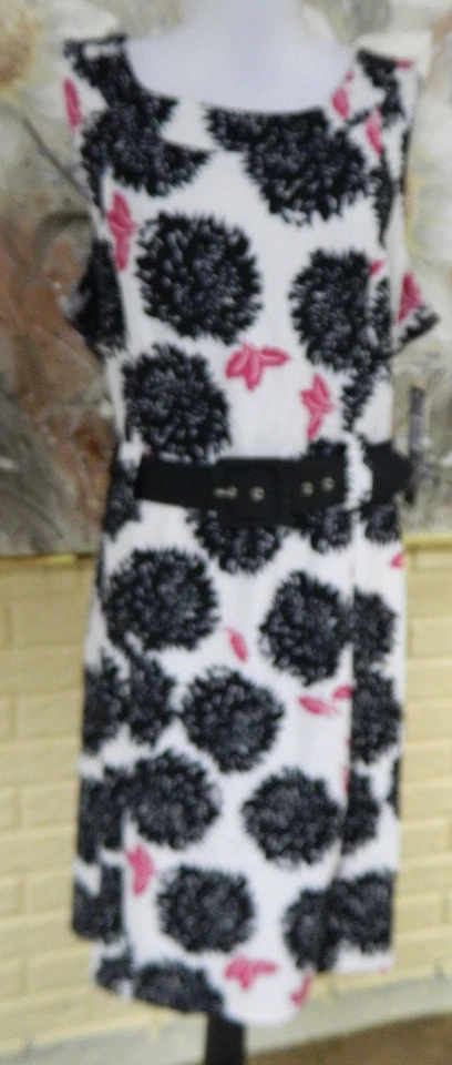 Ile NY Floral Bell-sleeve Sheath Dress Sz 6 Yellow & Black