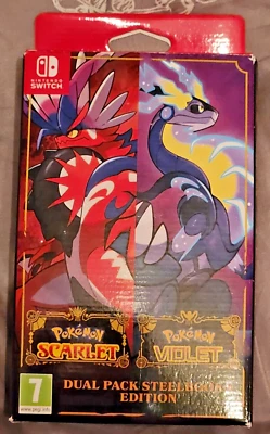 Pokémon Scarlet and Pokémon Violet Dual Pack SteelBook Edit Nintendo Switch Game - Image 1 of 2