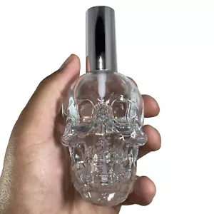 Botella de spray de cráneo de vidrio único pulverizador de niebla desinfectante desodorante maquillaje rareza - Imagen 1 de 4